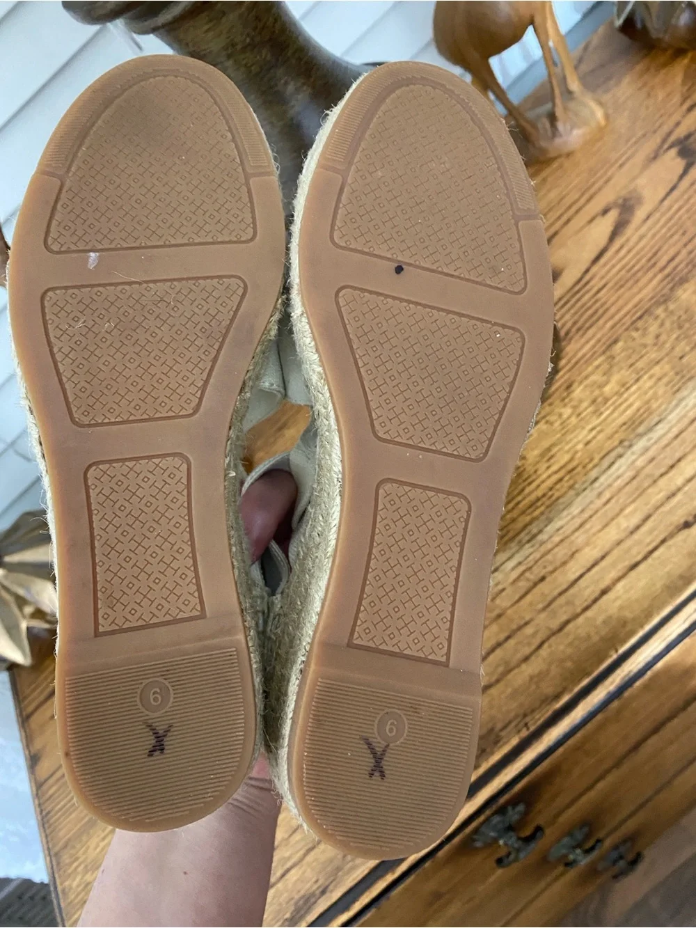 Tory Burch Neutral Beige Espadrille Wedge Sandals